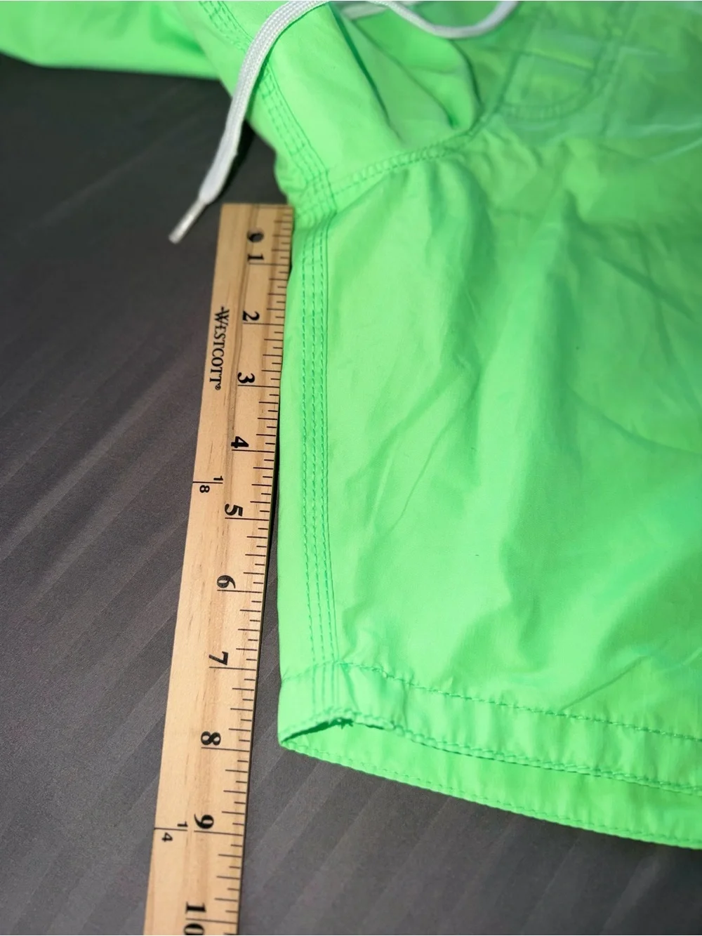Old Navy Lime Green and White Men's Swim Board Shorts